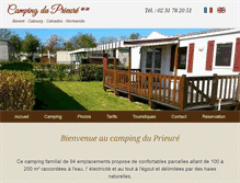 Tablet Screenshot of campingduprieure.com